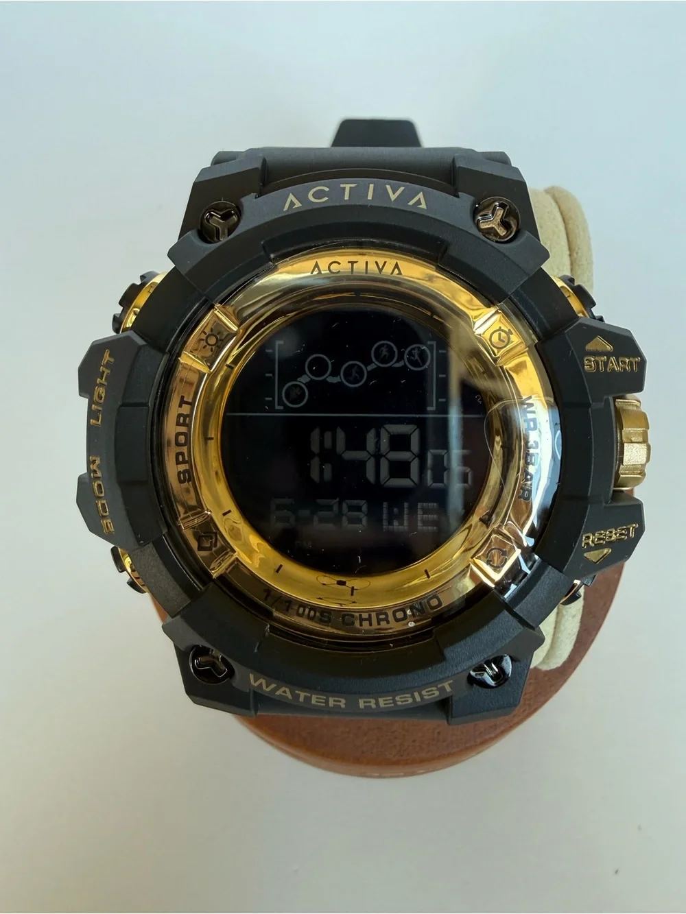 NWT Activa by Invicta Summit X Black Gold Digital Watch + Case